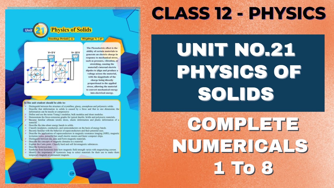 XII Physics Solved Numericals | Ch# 21 Physics of Solids