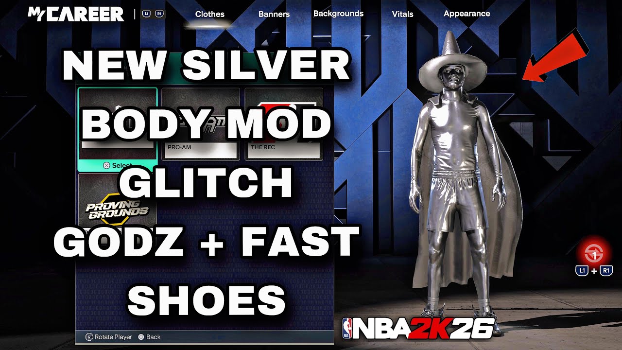 *NEW* ALL SILVER GODZ BODY MOD GLITCH + FAST SHOES 100% WORKS FASTEST EASIEST METHOD NBA 2K26