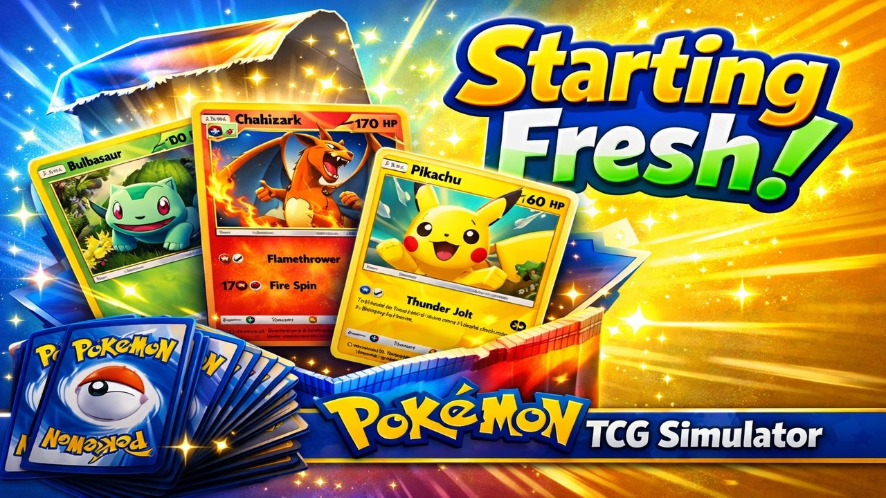 Pokémon TCG Simulator – Starting Fresh! | First Pack Opening & Gameplay