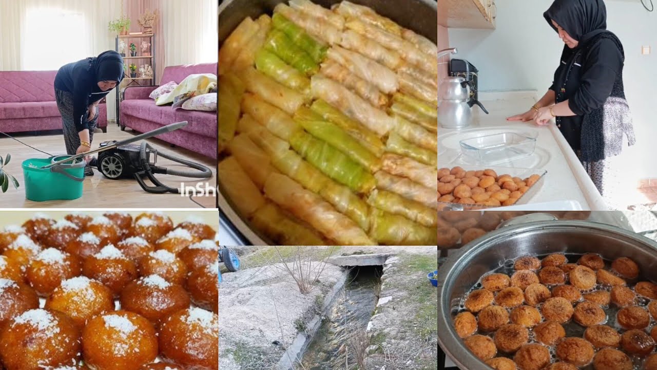 BUGÜN İŞİ BİTİREMEDİM  DERİN TEMİZLİK KEMAL PAŞA TATLISI LAHANA SARMASI YORUCU BİR GÜN