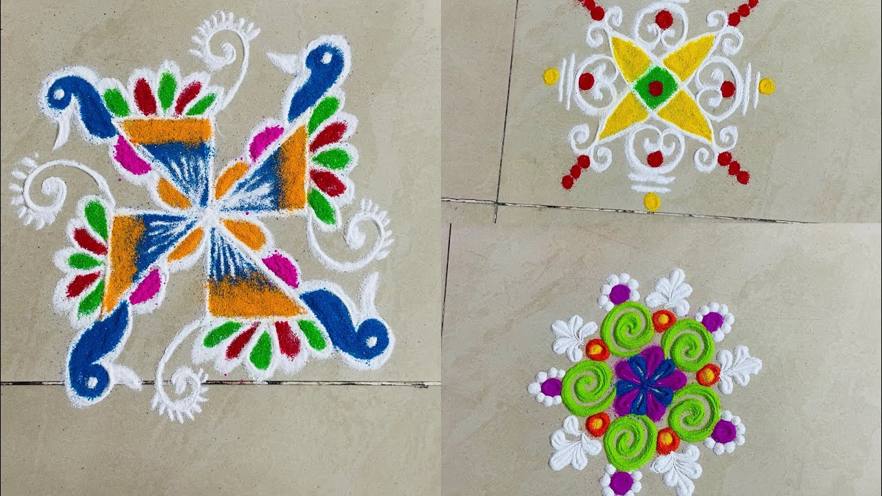 ✨😍3*3 dots & easy Asha rangoli designs 🥰✨simple & small daily kadhta yetil Asha rangoli designs 🌼🌸❤️