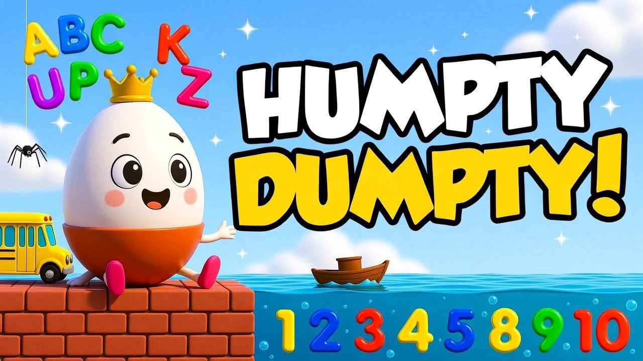 Humpty Dumpty Sat on a Wall 🥚 | ABC Song A–Z, Wheels on the Bus & Counting 1–10 | Kids Songs