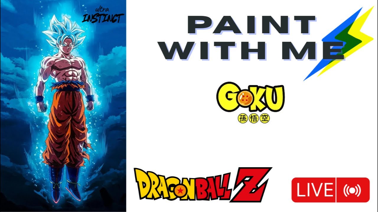 Drawing Goku LIVE ⚡️ | Dragon Ball Z Anime Art #art #animeart #anime #liveart #live