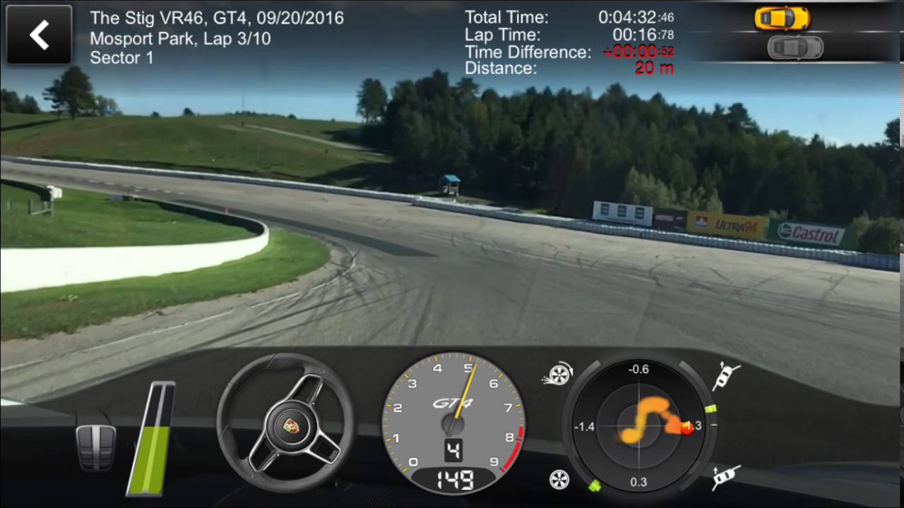 Laps around the Canadian Tire Motorsport Park - Porsche Cayman GT4