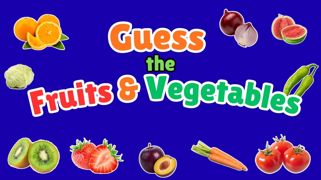 Learn Fruits and Vegetables Names 🍎🥕 | Food Quiz Compilation for Kids | First Words in English 