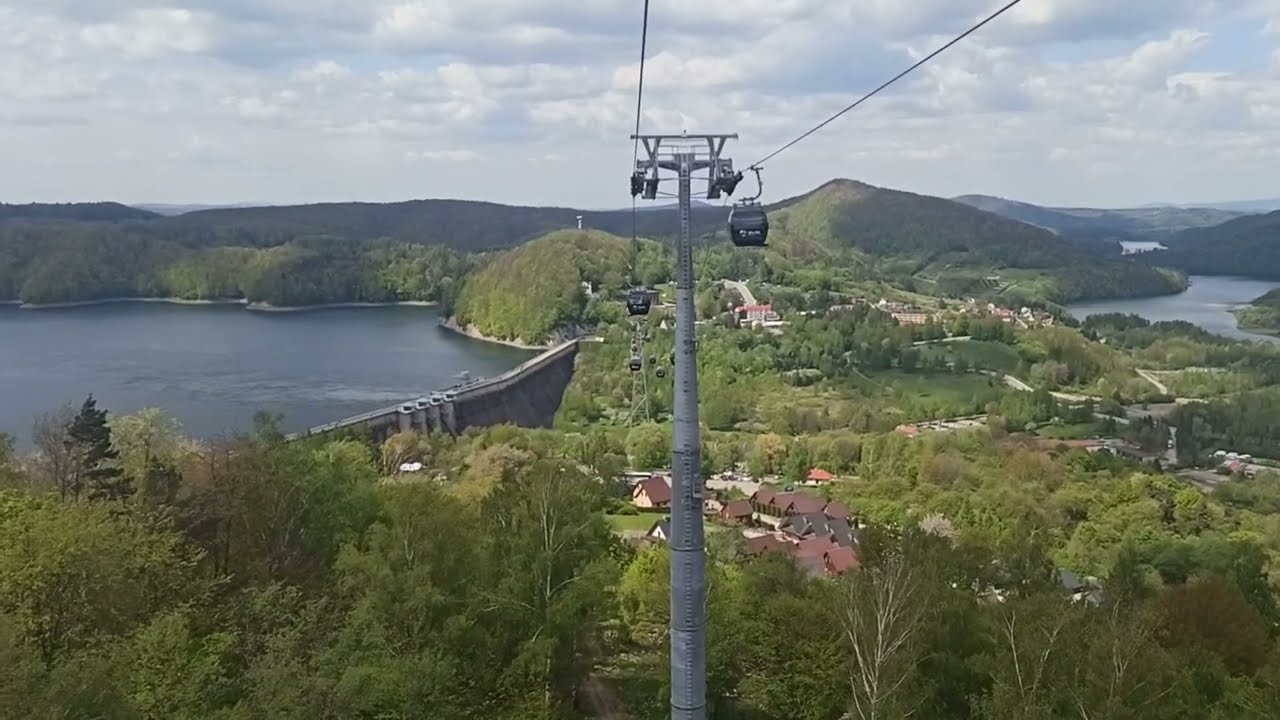 Solina Kolejka Linowa, widok z gondoli