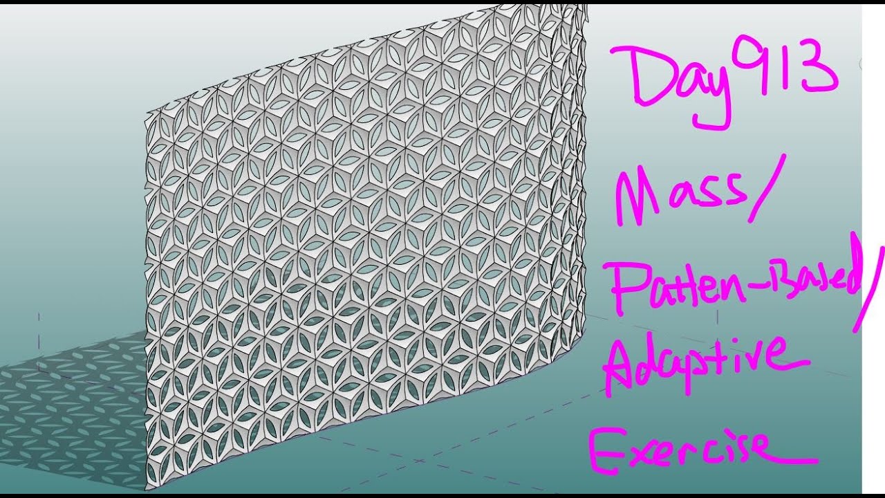 Упражнение Revit (День 913) – Массовое адаптивное семейное упражнение на основе шаблонов