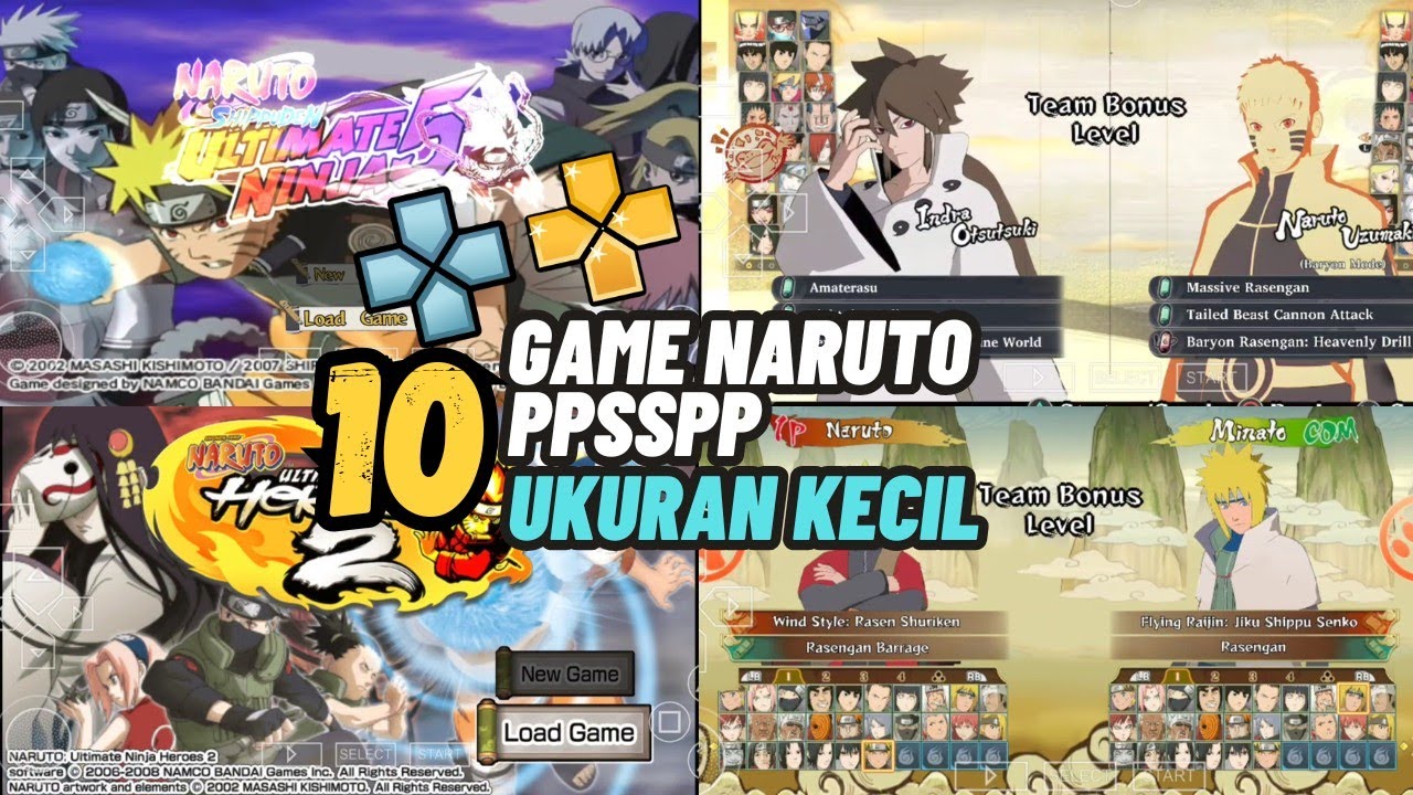 10 GAME NARUTO PPSSPP TERBAIK UKURAN KECIL DAN RINGAN DI ANDROID