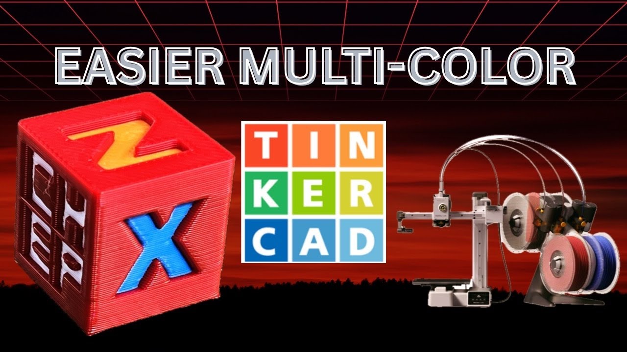 Упрощенная многоцветная 3D-печать из Tinkercad в BambuStudio