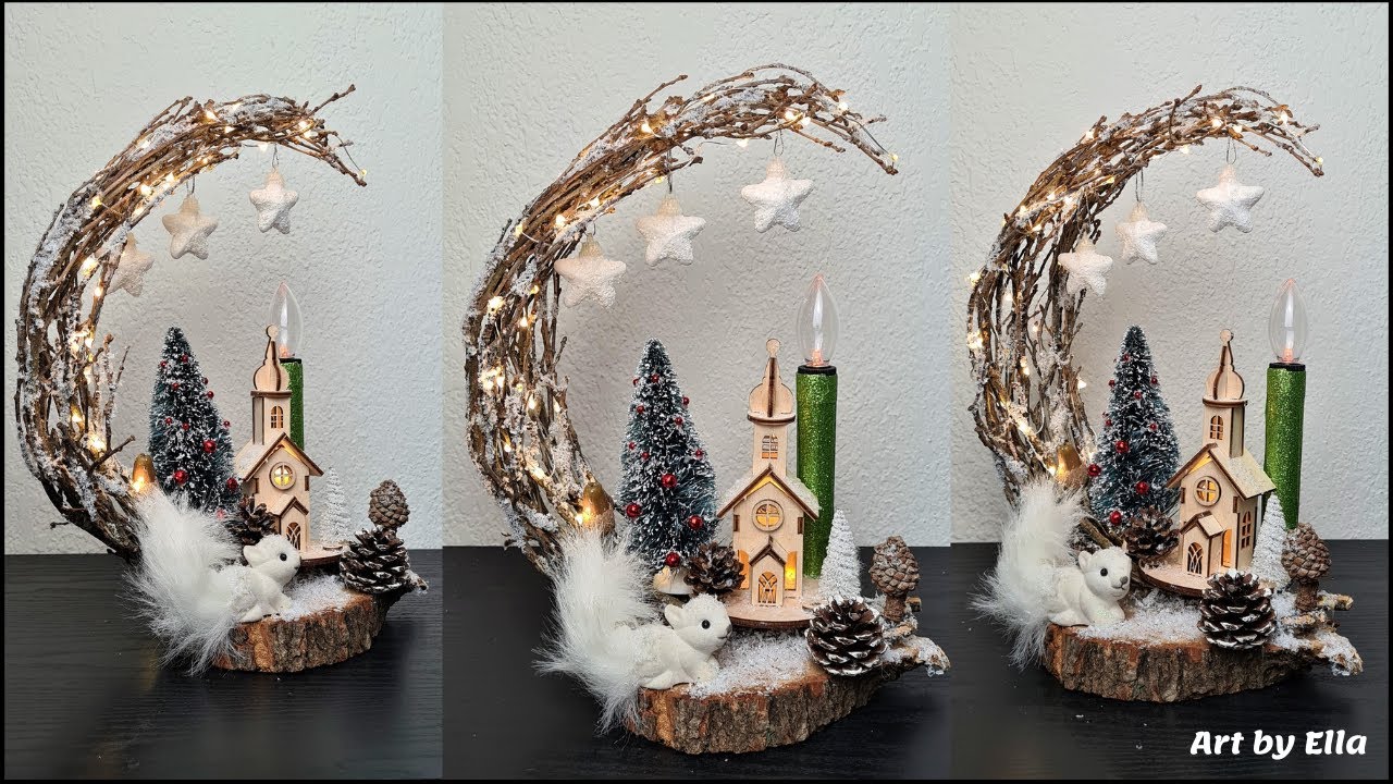 DIY Christmas Decorations ideas! Decoratiuni de Craciun! Aranjament de Craciun din crengi naturale!