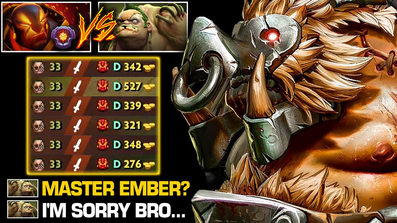 When Pudge Vs Master Tier Ember Spirit Mid | Pudge Official