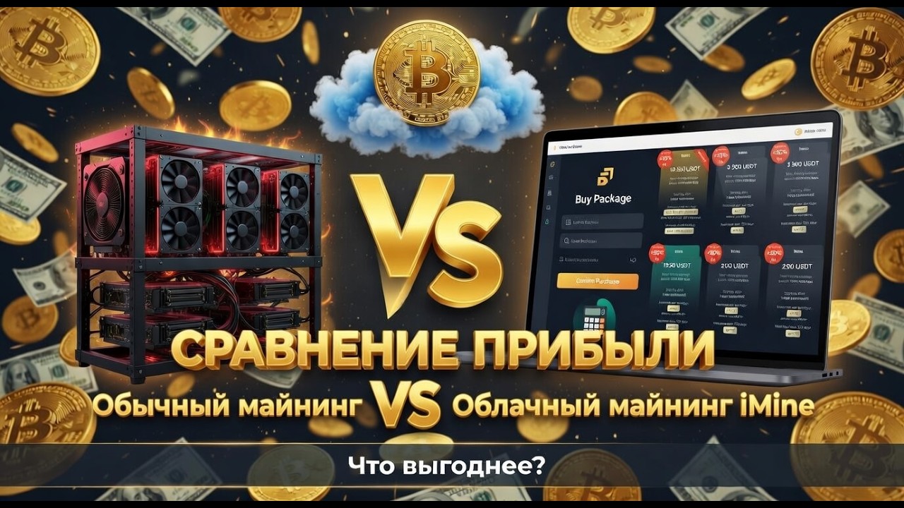 Сравнение прибыли: обычный майнинг и облачный майнинг iMine