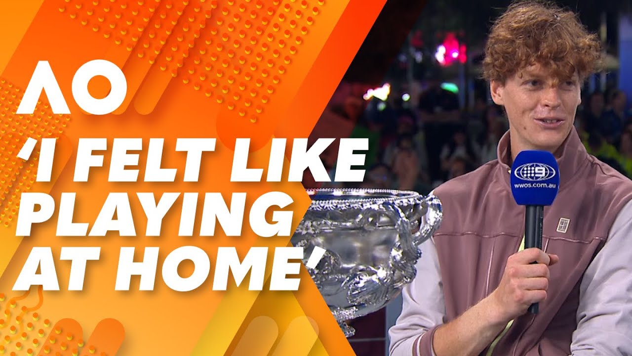 Jannik Sinner overwhelmed by the crowds support: 2024 Australian Open | Wide World of Sports
