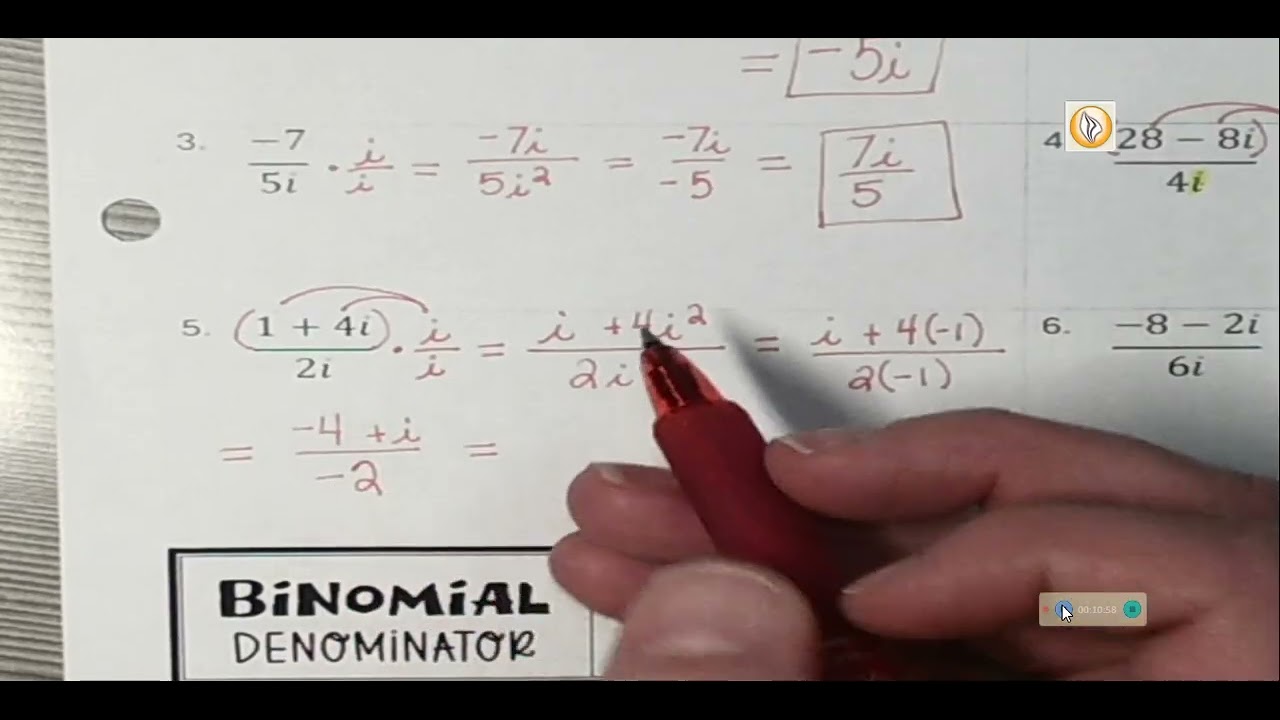 2.4 Dividing Complex Numbers