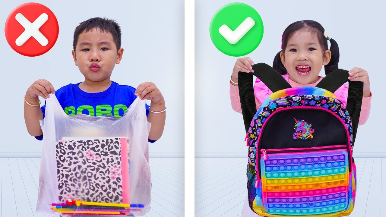 Jolie  and Johnny Matching Backpacks for Best Friends_Rich vs Poor Backpacks