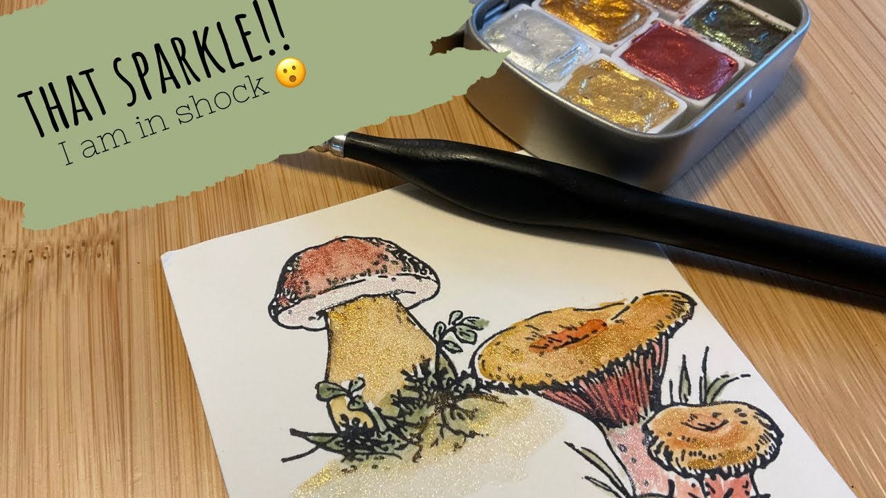 I tried the MOST SPARKLY, shimmery watercolor paints I could find. Wait till you see the results!