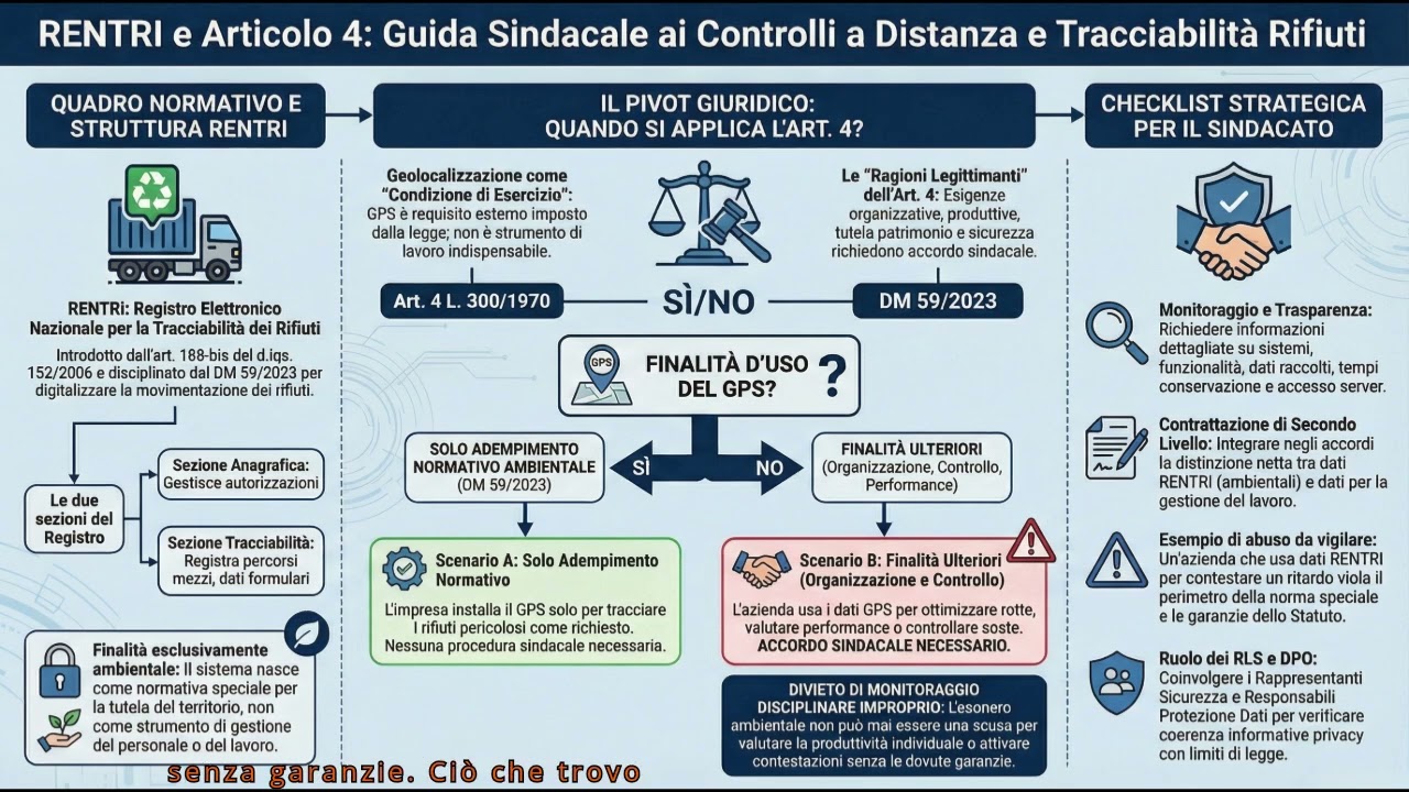 RENTRI - novità 2026 GPS e controllo dei lavoratori