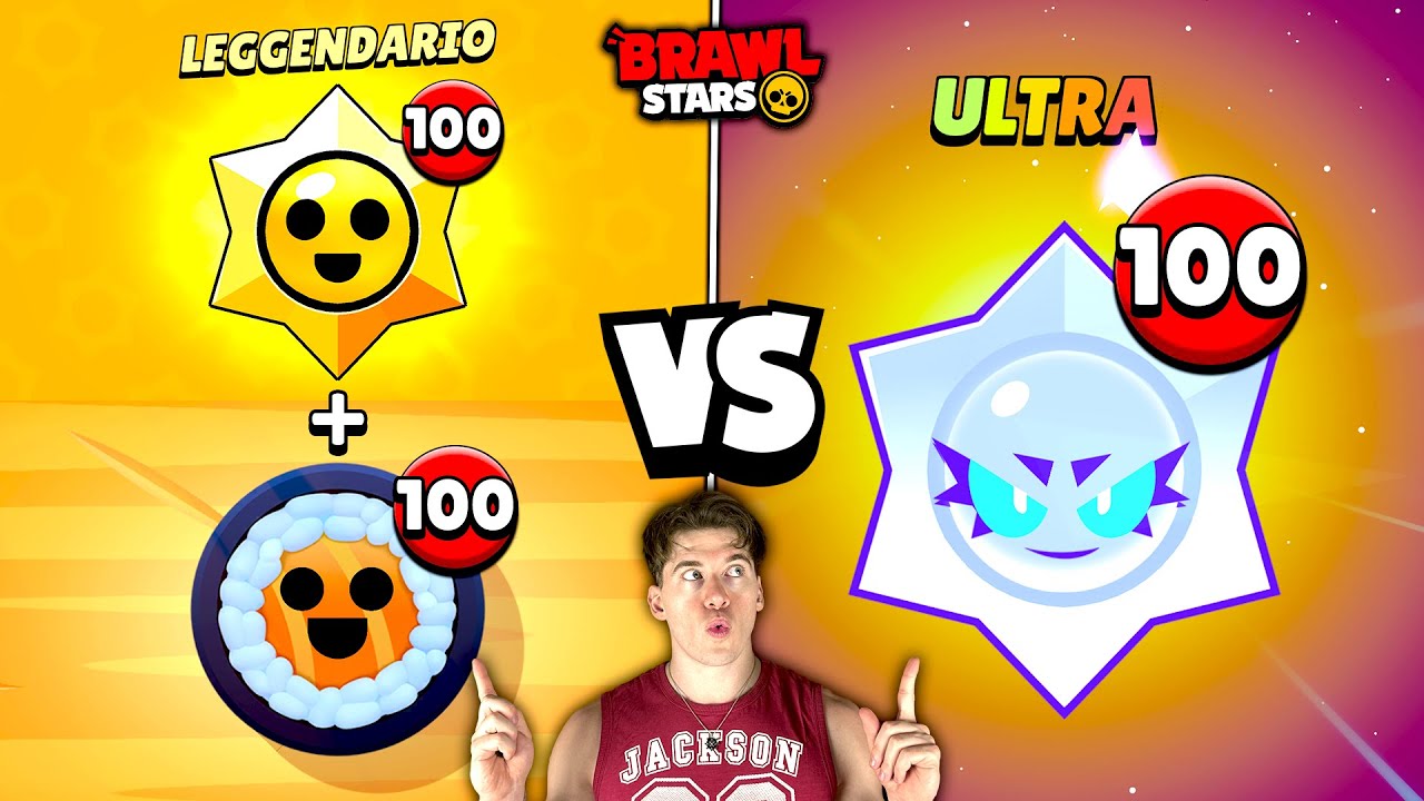 100+100 STARR e SUSHI DROP vs 100 CHAOS DROP | Brawl Stars ITA