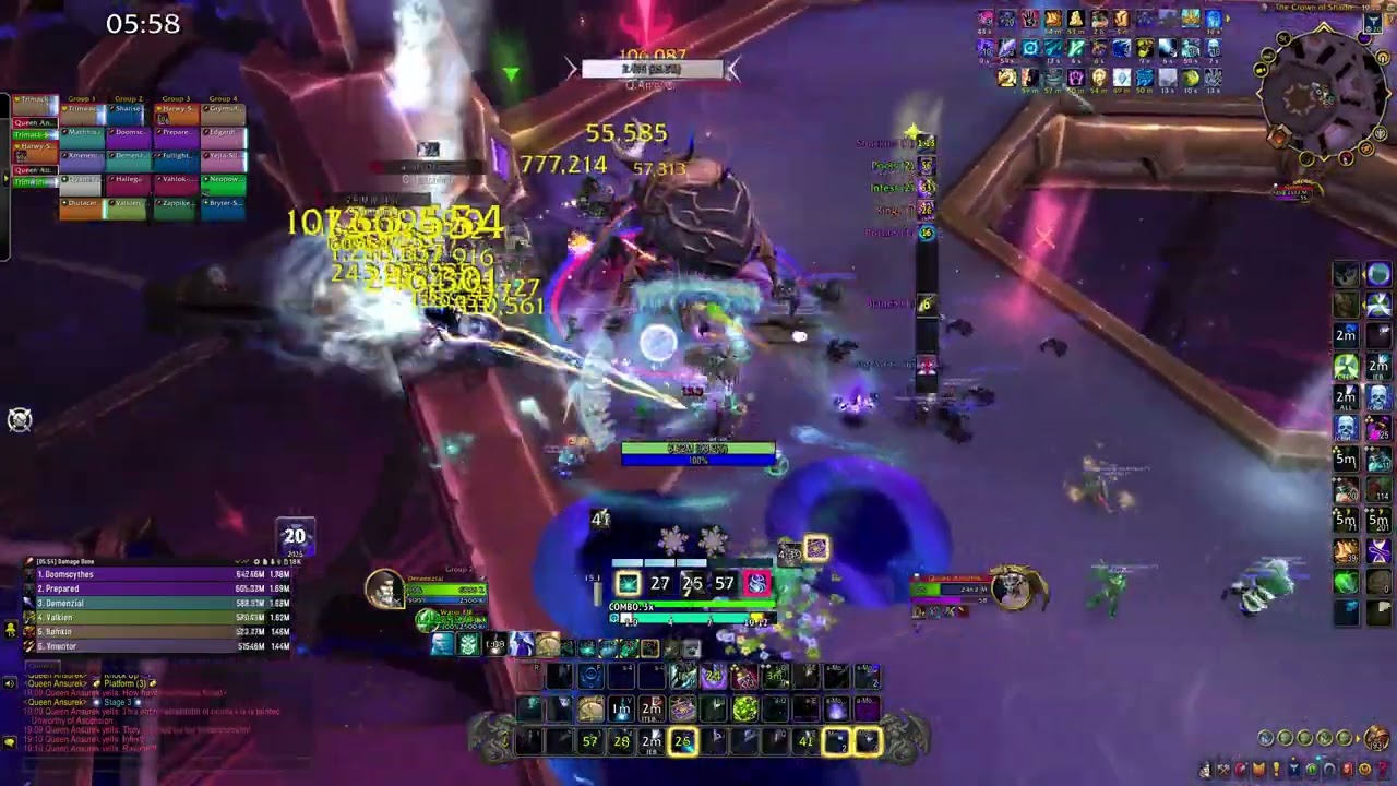 WOW Bad Alts vs Mythic Queen Ansurek - Frost Mage POV