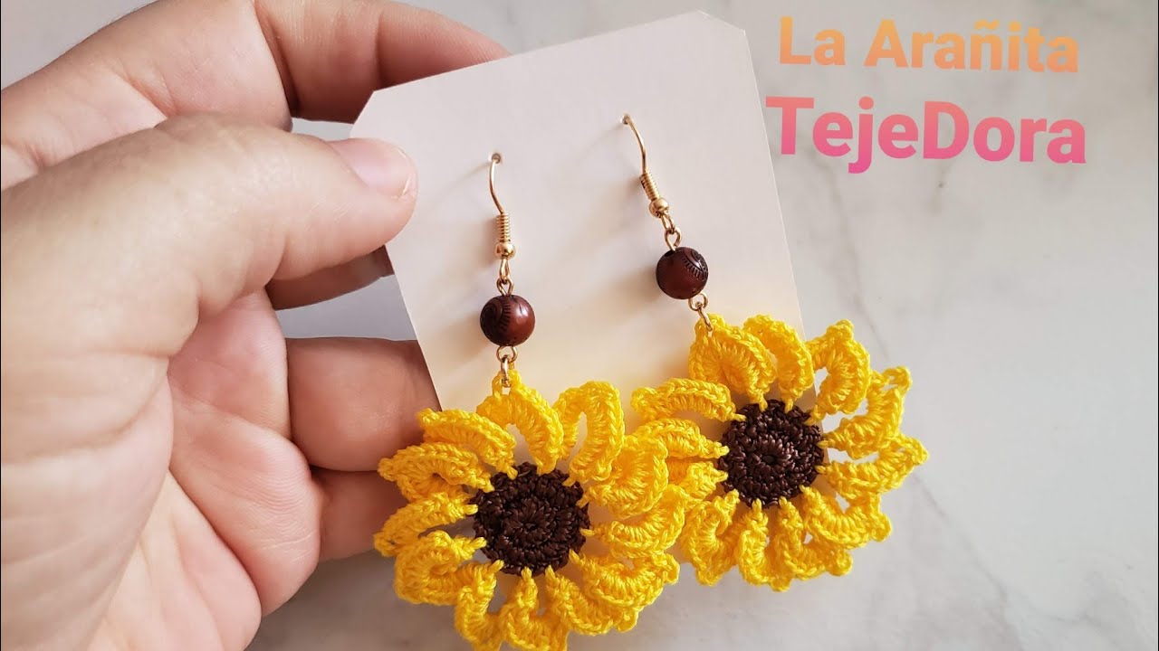 🕸Aretes, Pendientes a Crochet #2 ¡YA perdí la cuenta de los que he vendido!🤑🧶paso a paso en 10min