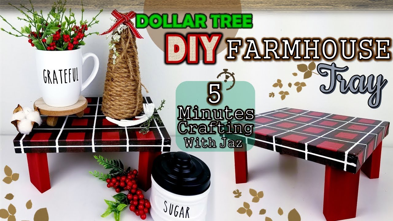 5 MINUTES CRAFTING No. 16 | DOLLAR TREE FARMHOUSE TRAY DIY