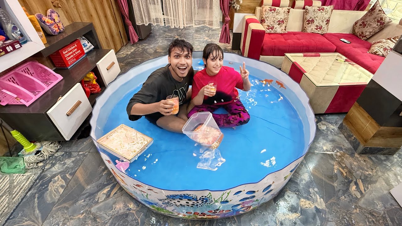 Ghar Me Mini Swimming Pool Bnaya 😍 Garmi