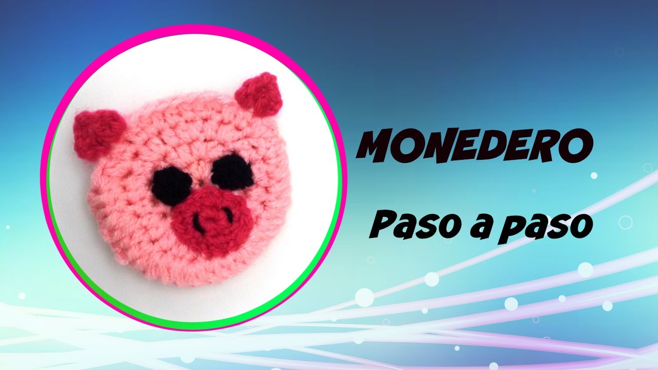 Tutorial monedero a crochet cerdito