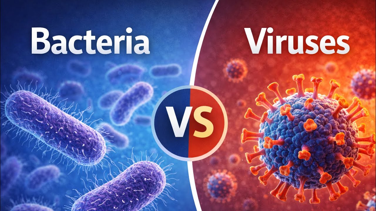 Difference between bacteria and viruses explained simply