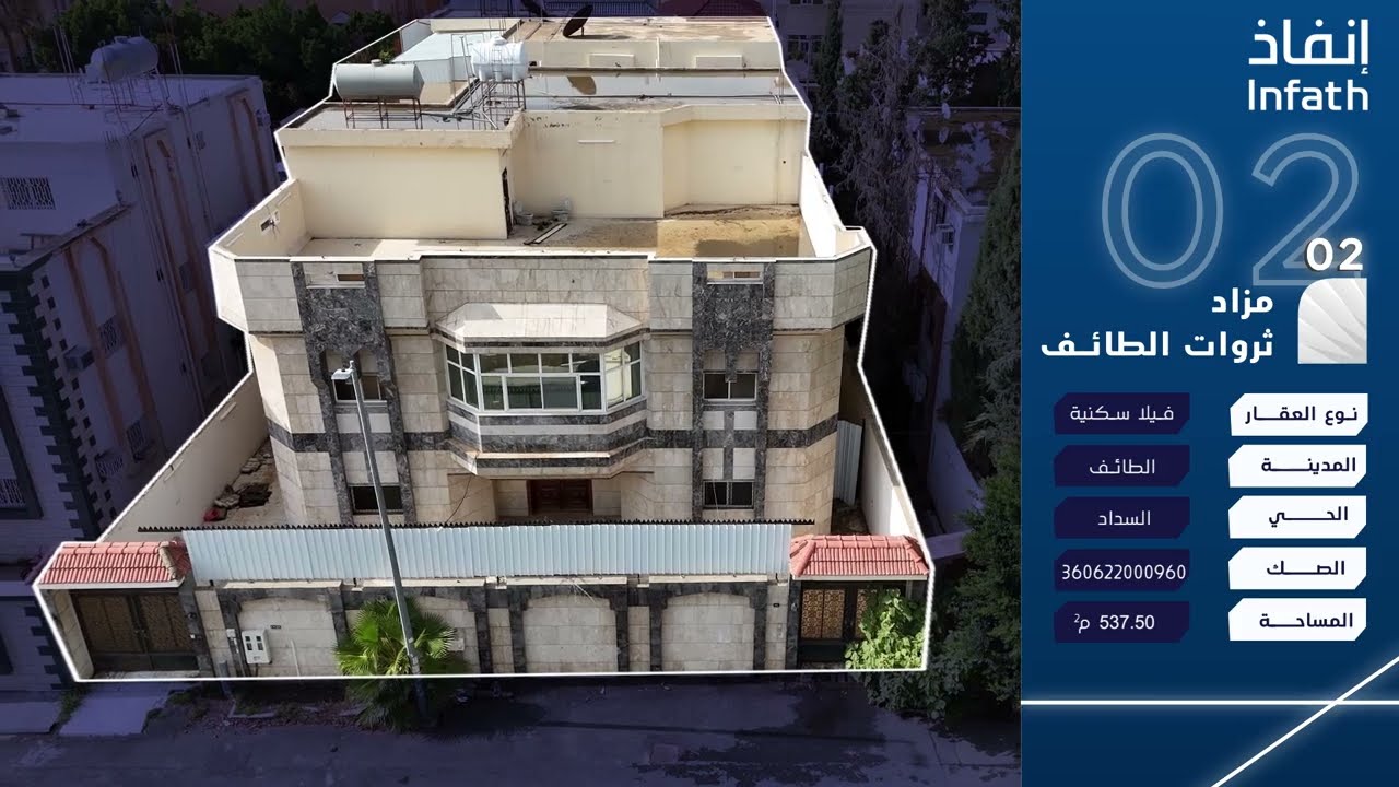 مزاد ثروات الطائف | 9 فرص عقارية جوهرية مميزة في مدينة الطائف