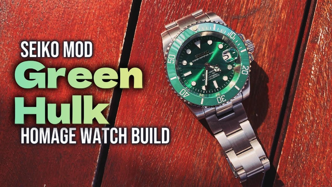 Seiko Mod: Building the Ultimate 'Green Hulk' Rolex Submariner Homage!