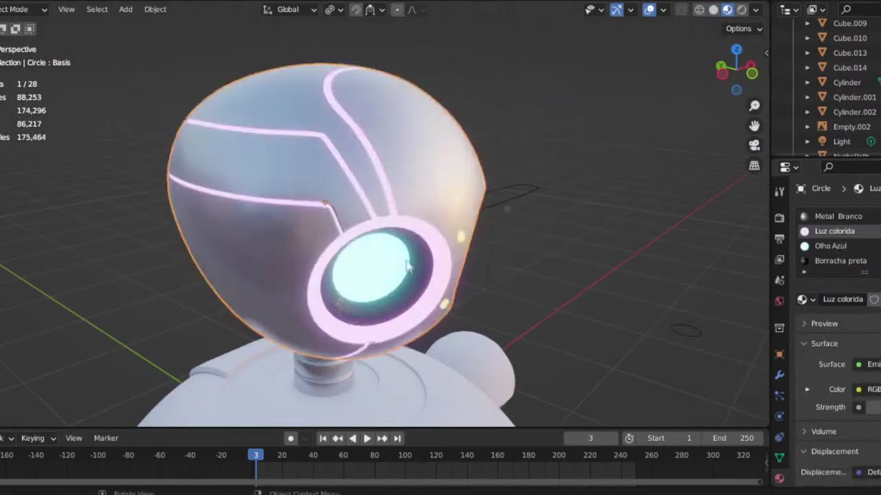 ROBÔ SELVAGEM - The Wild Robot. MODEL 3D IN BLENDER
