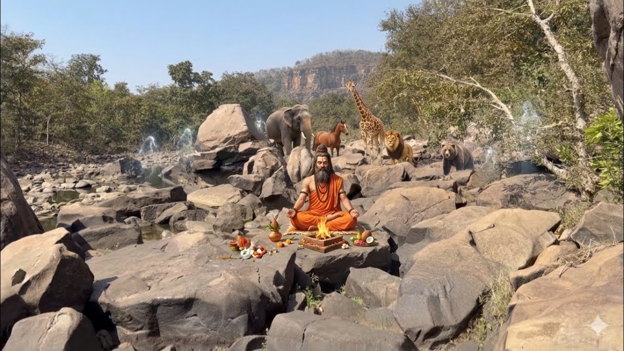 Chitrakoot ke जंगल में संत घोर तपस्या कोई नहीं दर्शन करपता 
