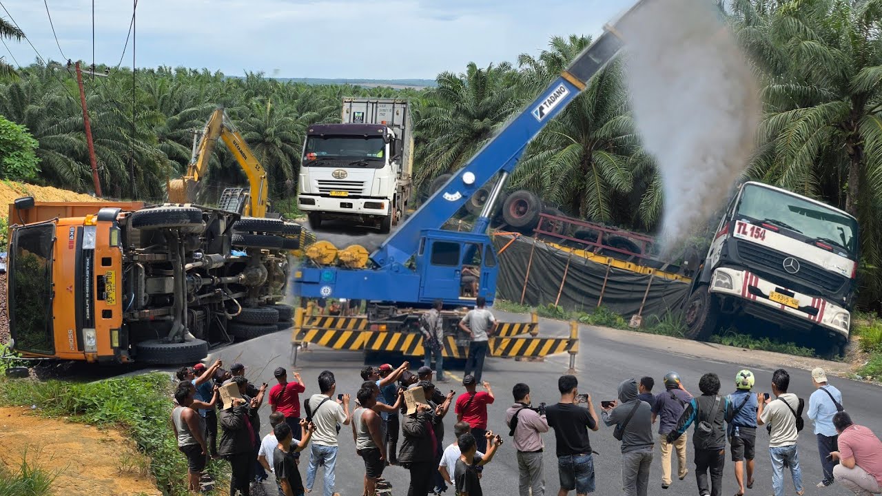 Truck Trailer Terbalik Masuk Jurang Dan Truck Tronton Terbalik Di Bukit Kodok