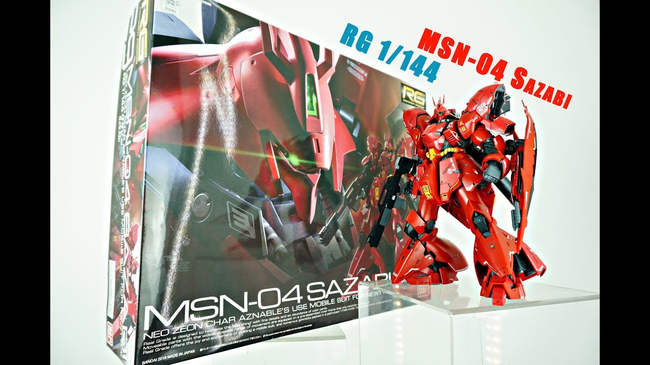 Review RG 1/144 MSN-04 Sazabi ( English sub )