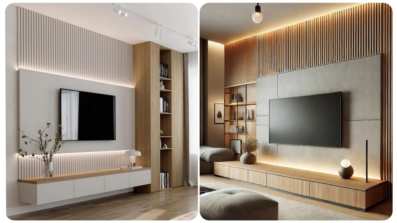150+ Modern TV Wall Unit Designs 2025 | Stylish Living Room TV Cabinet & Floating Panel Ideas