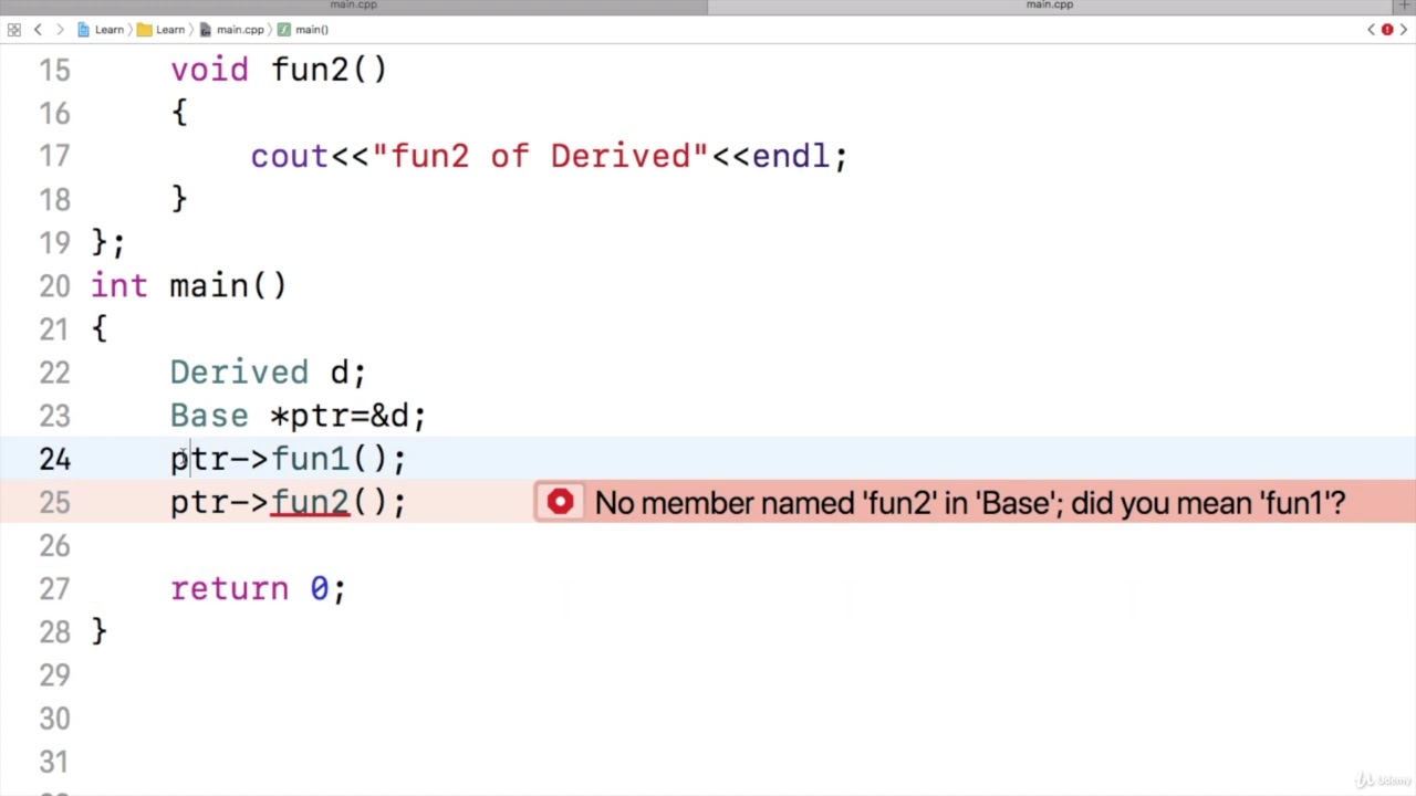 165  Demo#1  Base Class Pointer Derived Class Object