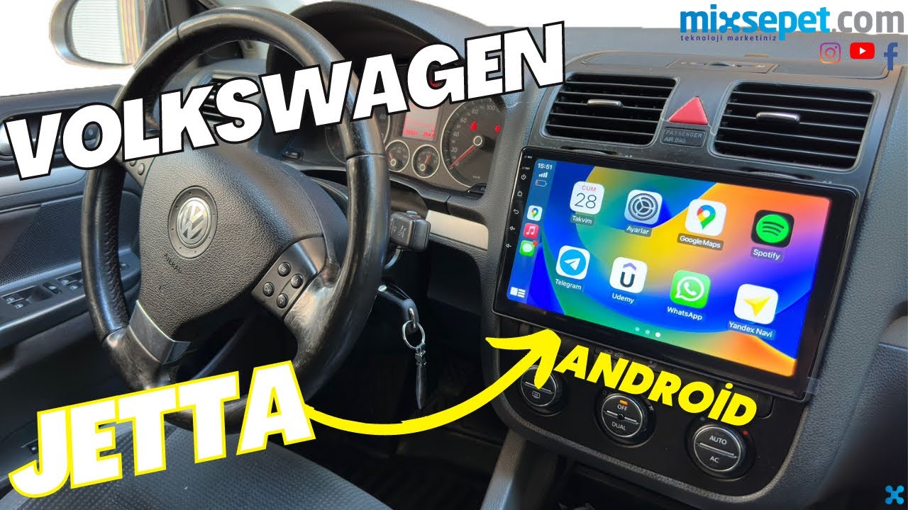 VOLKSWAGEN JETTA (2006-2010) ANDROİD MULTİMEDYA SİSTEMİ !! #volkswagen #carplay #jetta 22-1308