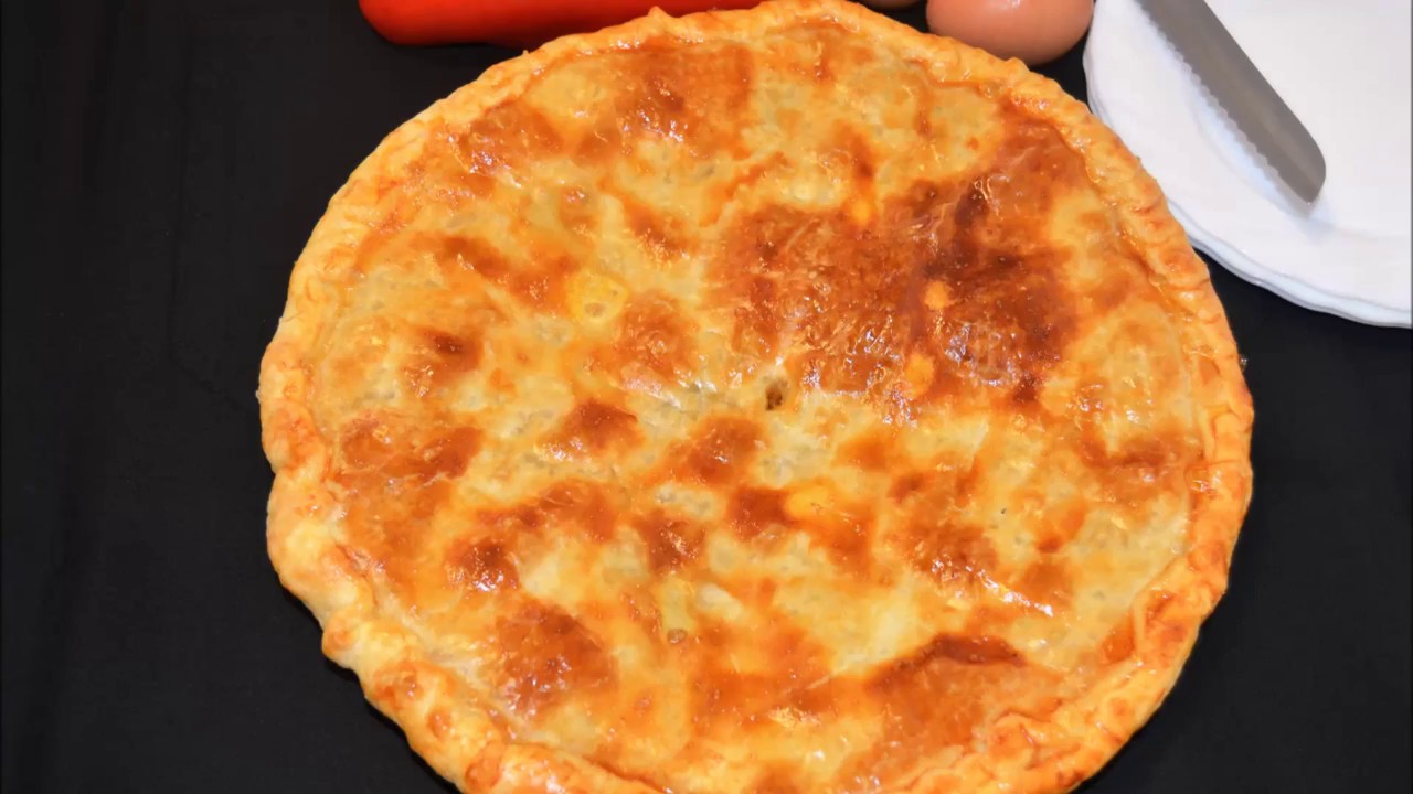 Empanada rápida con pimientos y anchoas (fácil)