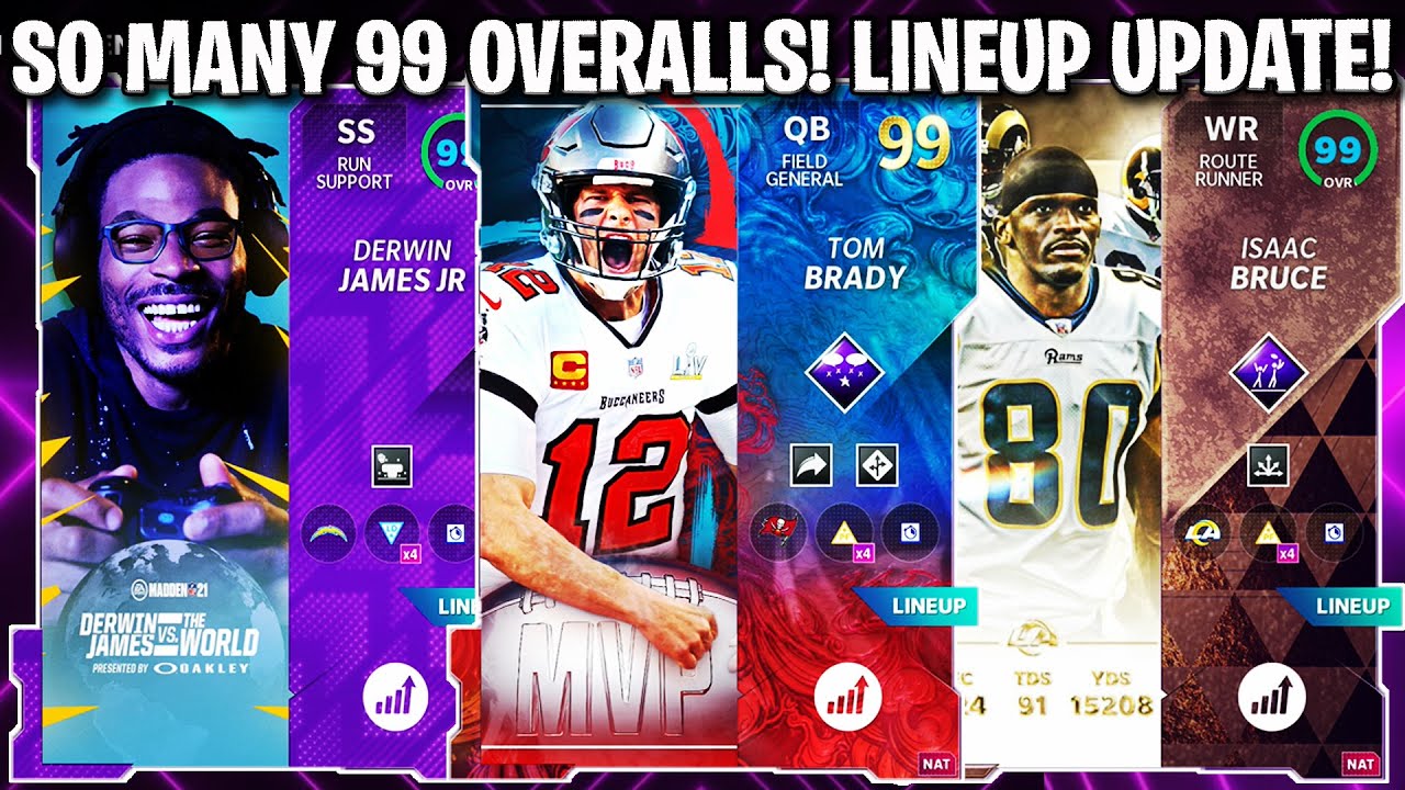 SO MANY 99 OVERALLS! INSANE LINEUP UPDATE! 99 BRADY, BRUCE, AND MORE! | MADDEN 21 ULTIMATE TEAM