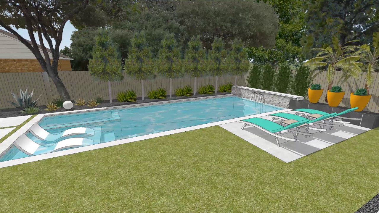 Kessler Park Eclectic Pool and Outdoor Concept