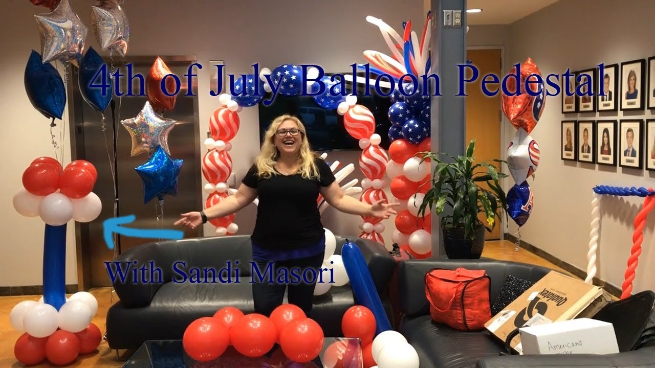4th of July Balloon Pedestal
