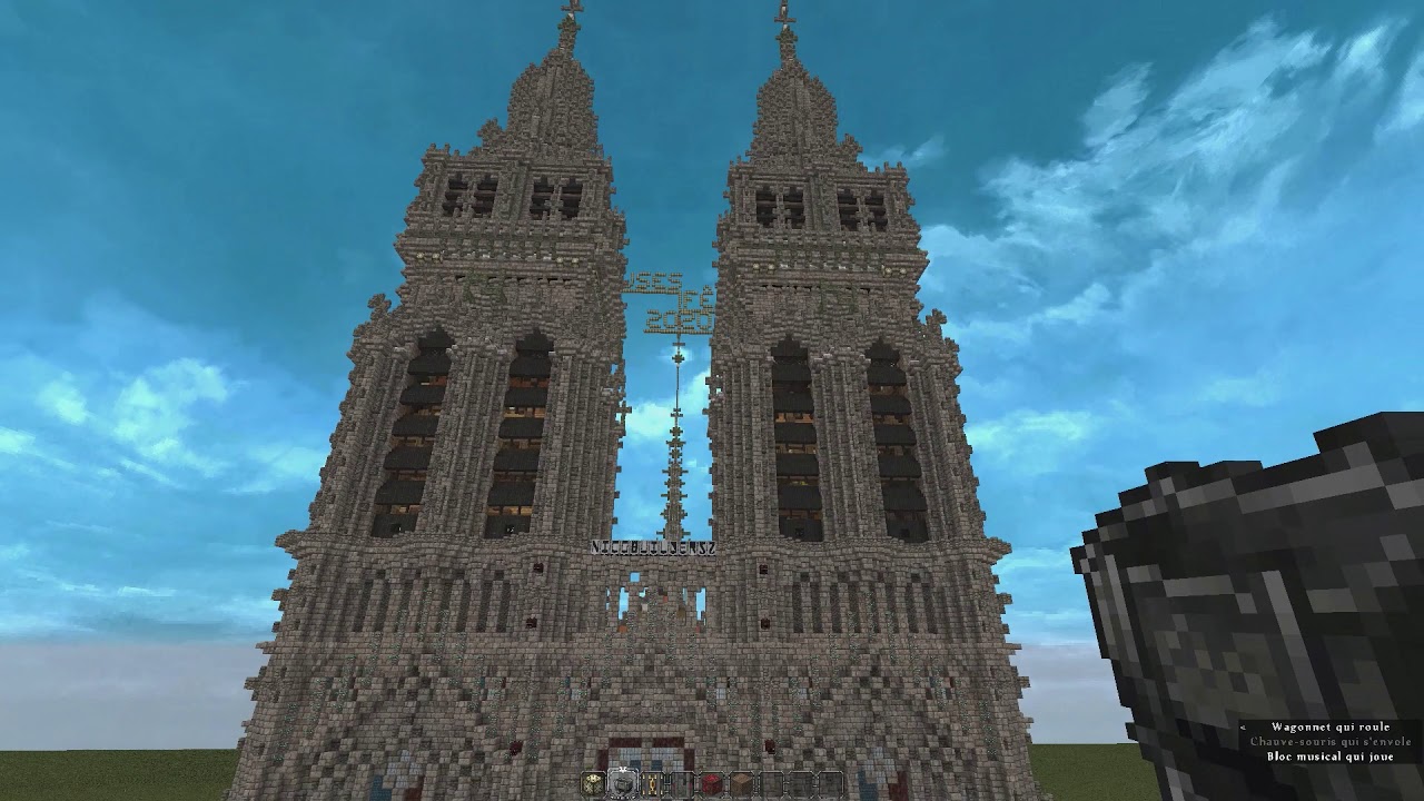 Sonnerie des cloches 2, 5, 6 et 7 de ma cathédrale sur Minecraft