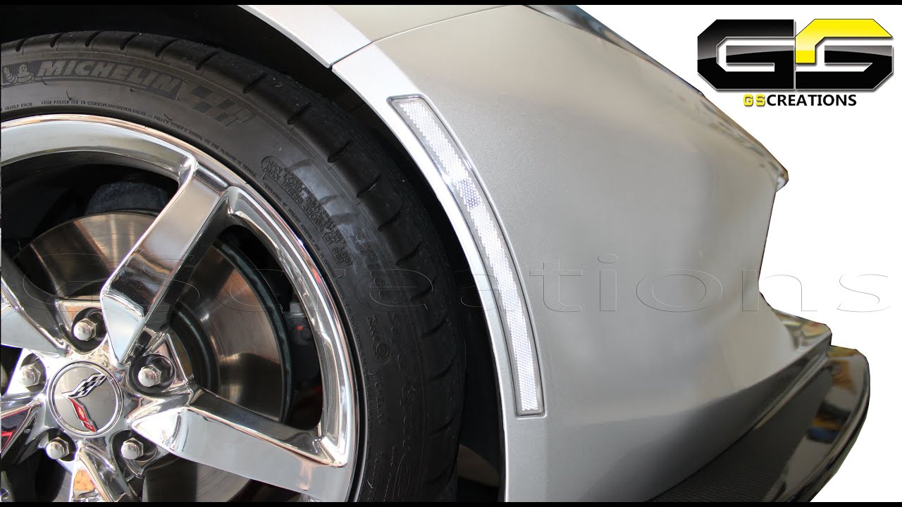 GScreations Smoked or Clear C7 Corvette Side Marker Instillation