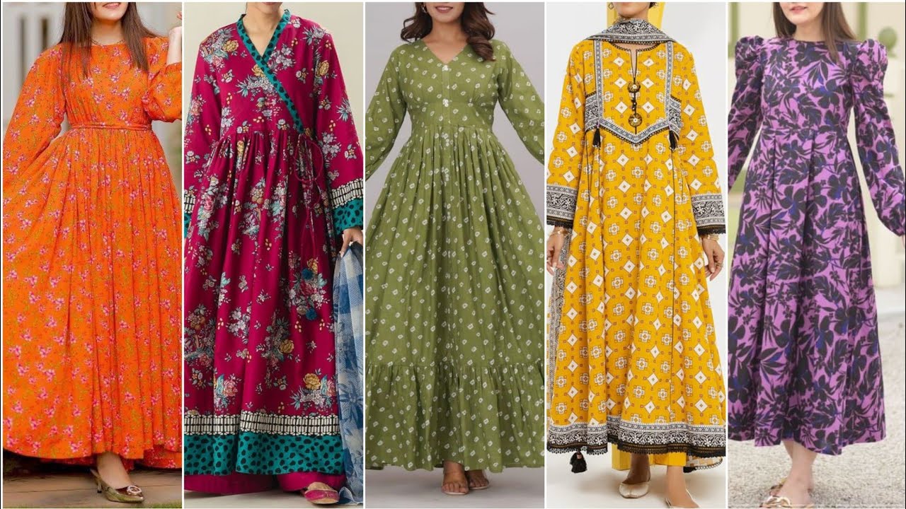 Latest Printed Frock Designs 2025 /Long Frock Designs / Frock Ke Design / Latest Frock Design