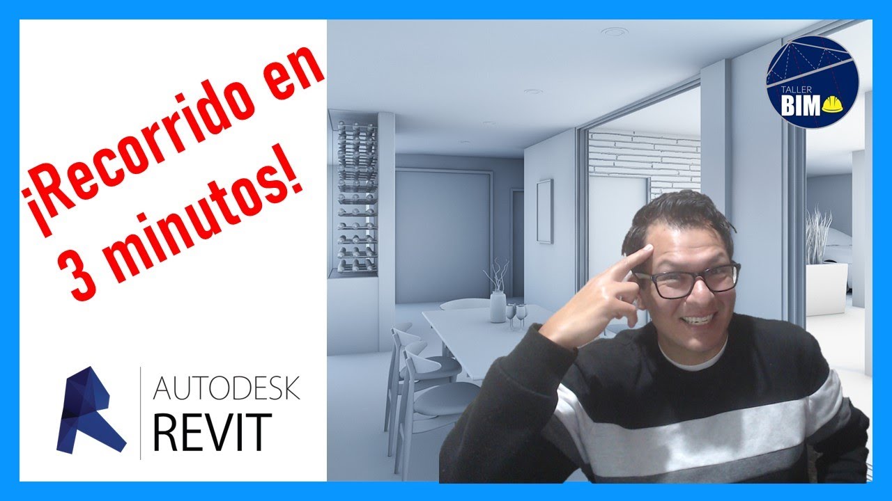 ✅✅🚧¡Recorrido Virtual 3 minutos! | Recorrido fácil | Revit Architecture