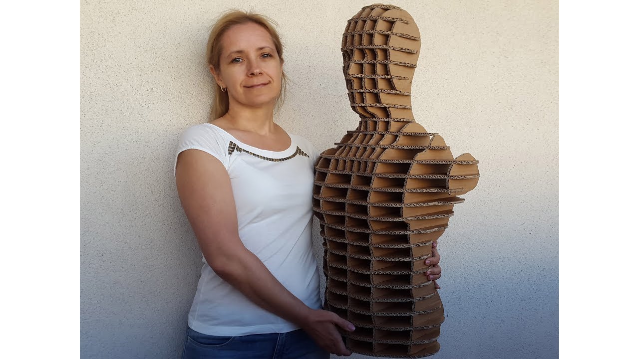 How to assemble a 3D cardboard man mannequin