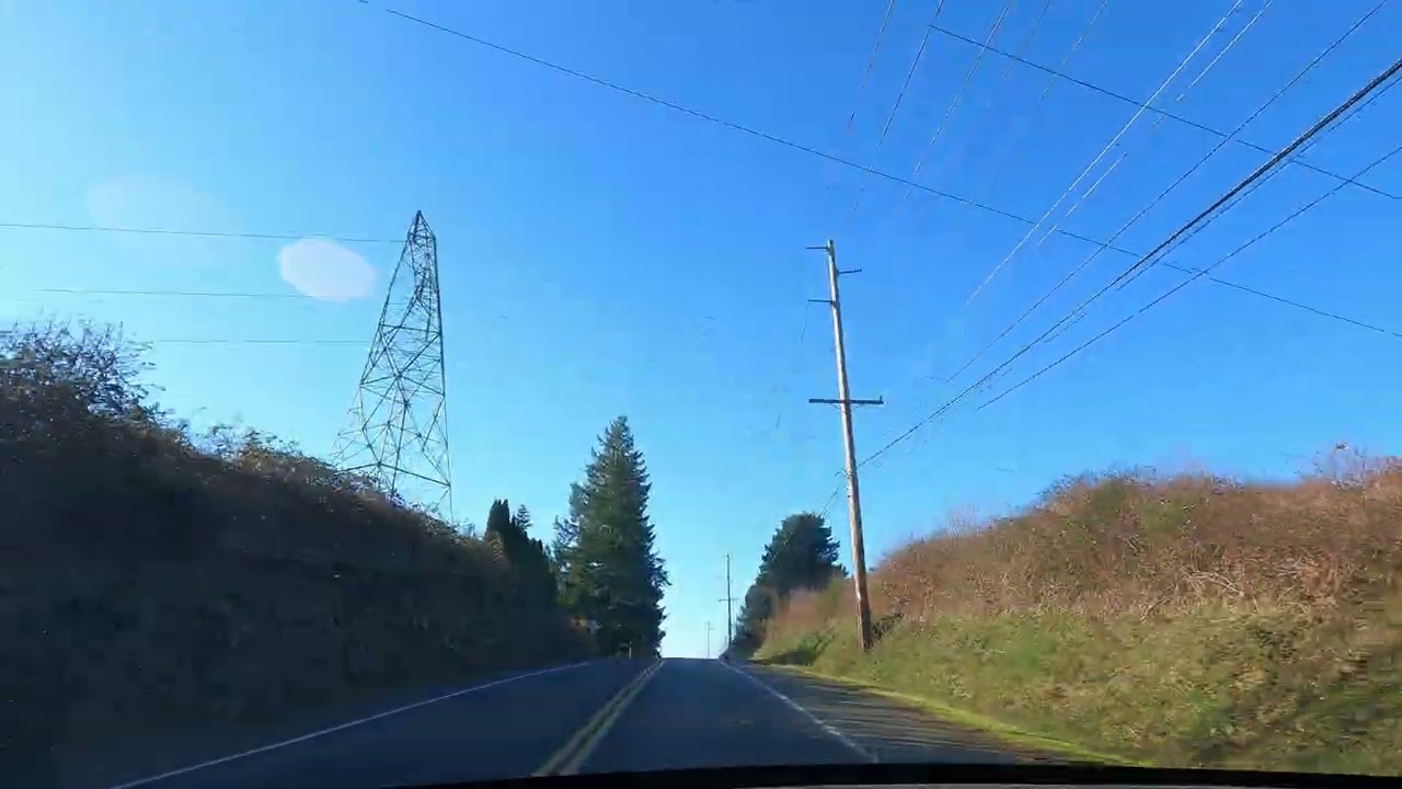 Georgeous Blue Sky Winter Day Covington WA Thru East Hill Kent  WA Car Drive Januvary 2026