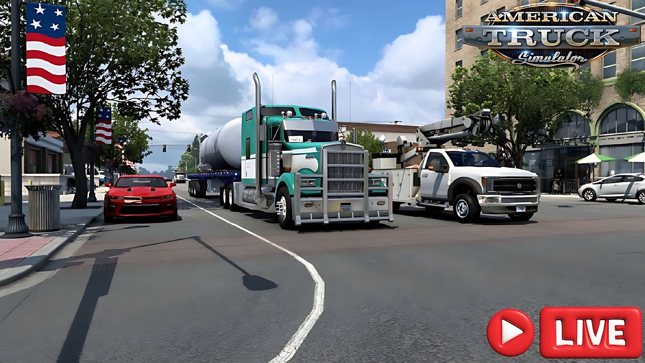 🔴 #americantrucksimulator    КАТИМ под КАНТРИ ПО Америки, на траках с грузом !!!