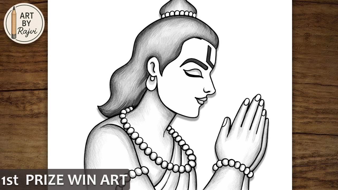 Lord Rama Drawing for Ram Navami 2026 | Easy Pencil Sketch Tutorial Step by Step | Chitra