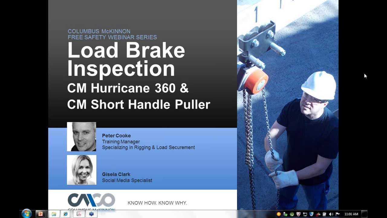 Safety Webinar: Load Brake Inspection - CM Hurricane 360˚ & Short Handle Puller